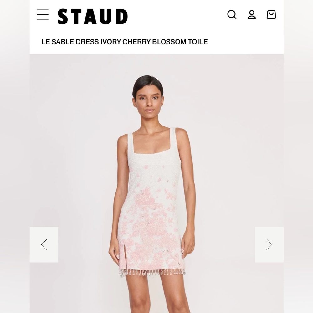 Staud Le Sable Dress in Cherry Blossom Toile